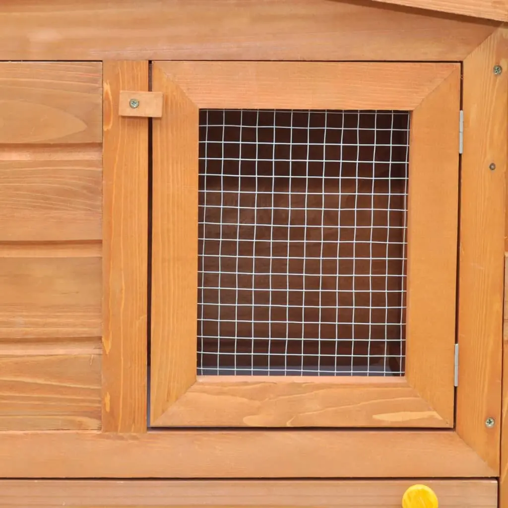 Rabbit Hutch / Small Animal House with 2 Runs - Wood - Image 4
