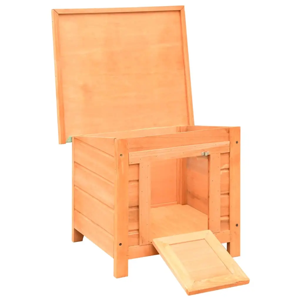 vidaXL Pine & Fir Cat Shelter - Indoor/Outdoor - Image 2