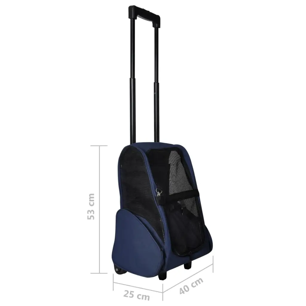 vidaXL Foldable Multipurpose Pet Trolley - Blue - Image 7