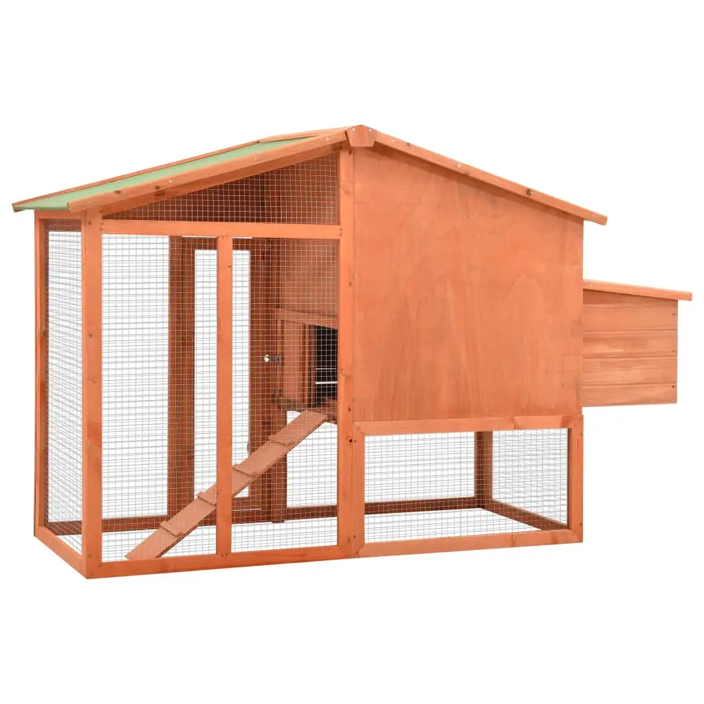 vidaXL Wooden Chicken Coop with Nest Box - Image 4