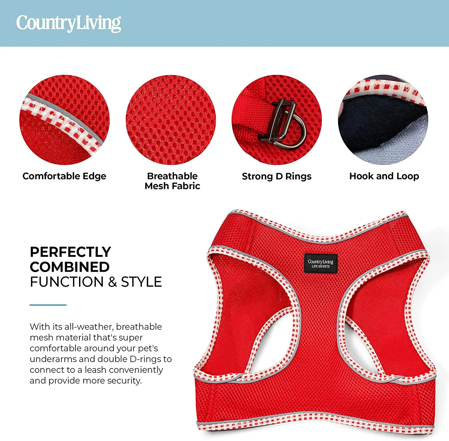 Easy Step-In Dog Harness - Red - Image 5