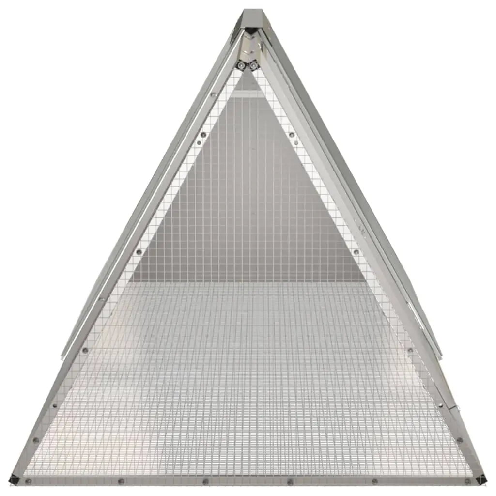 vidaXL Rabbit Cage 79.3"x31.7"x28" Galvanized Steel - Gray - Image 4