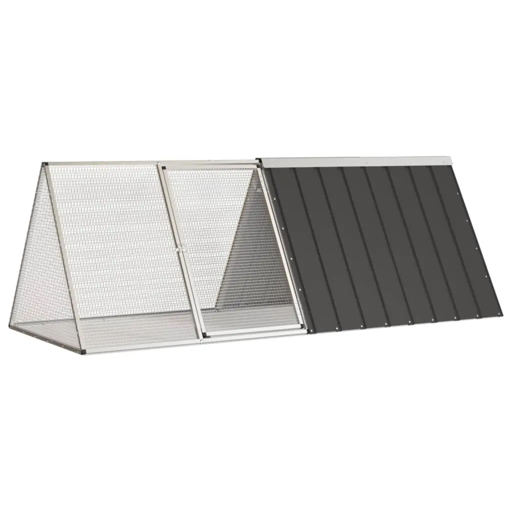 vidaXL Rabbit Cage Galvanized Steel - Anthracite