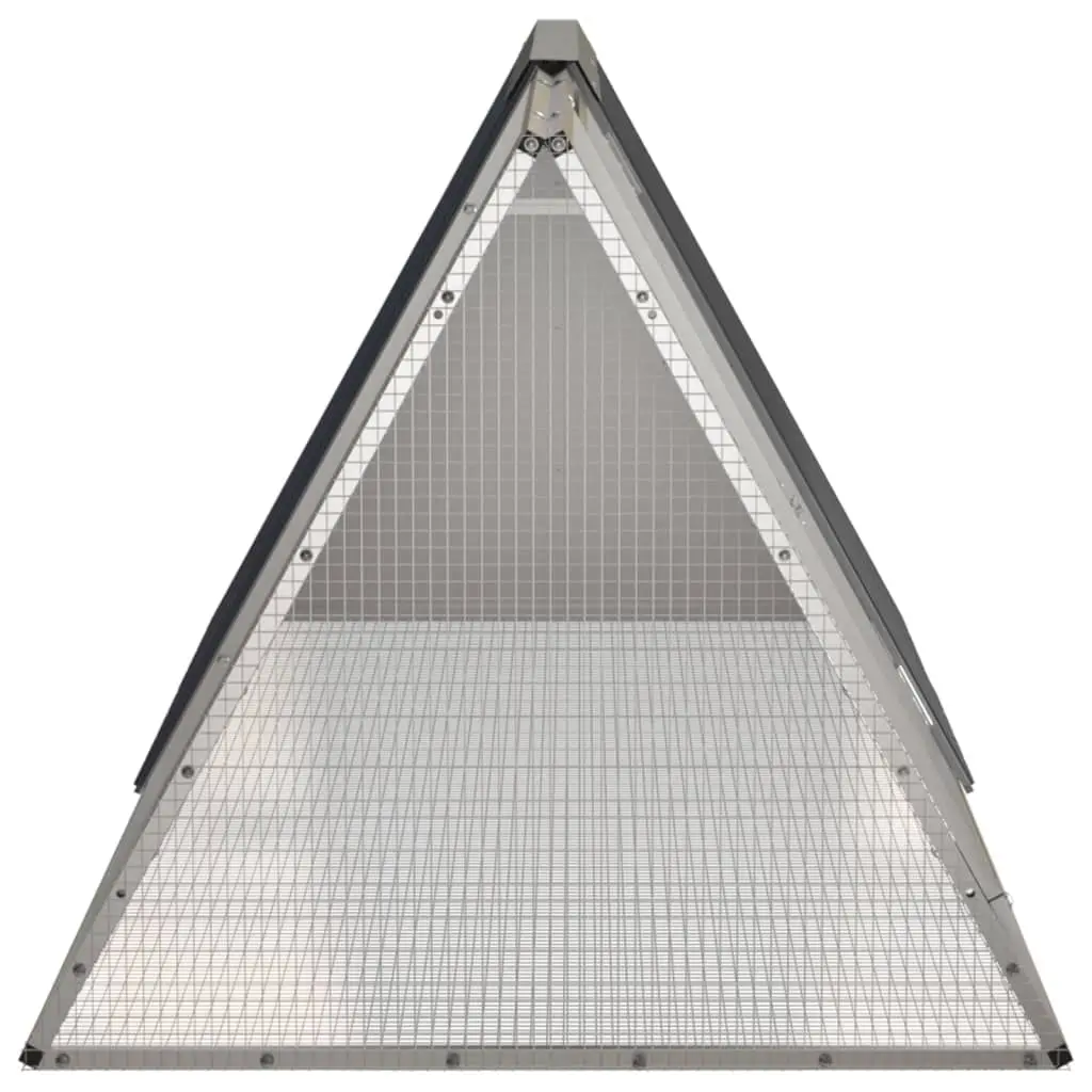 vidaXL Rabbit Cage Galvanized Steel - Anthracite - Image 4