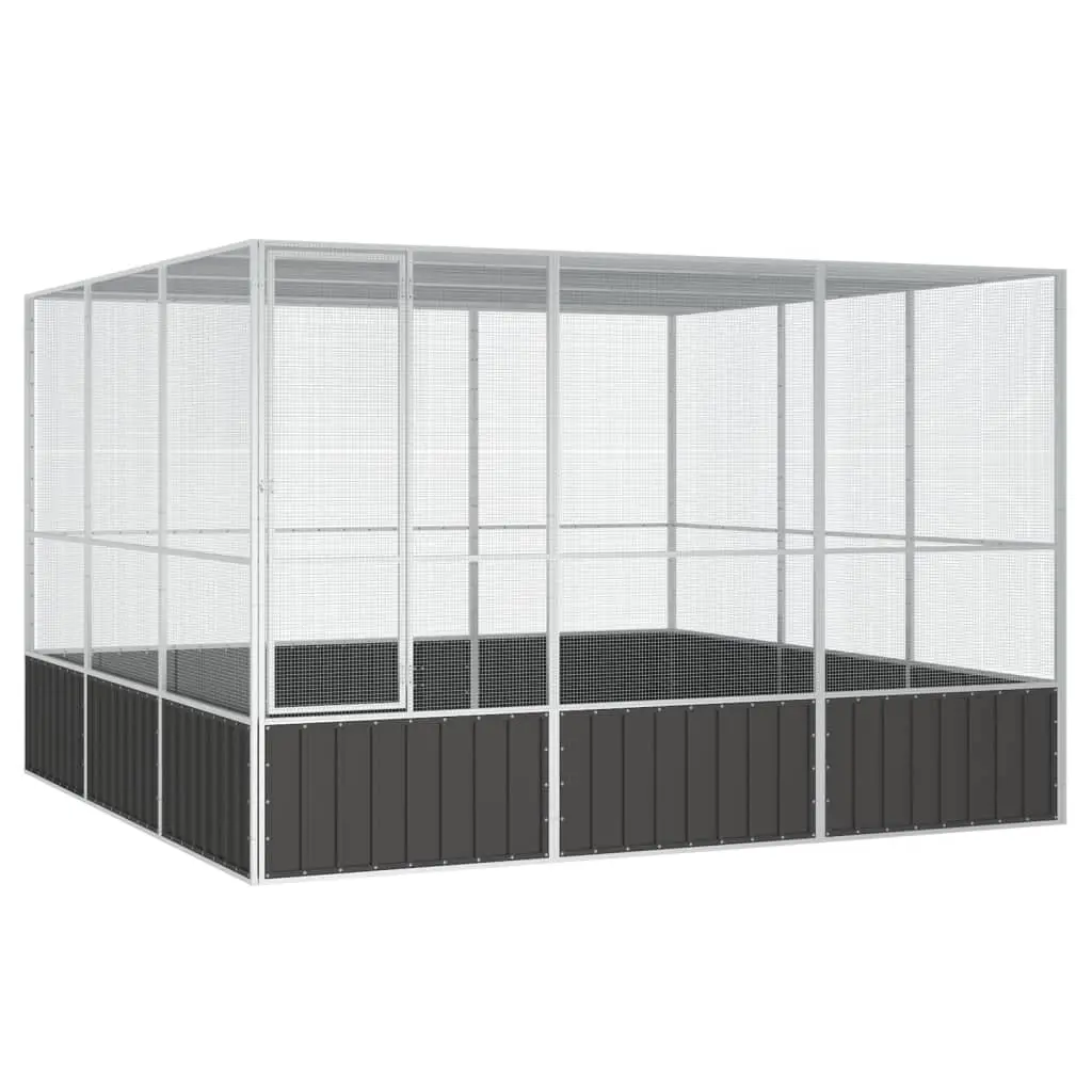 vidaXL Steel Bird Cage - Anthracite
