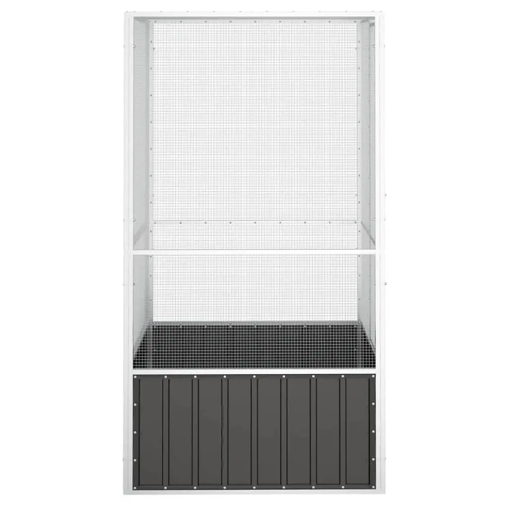 vidaXL Steel Bird Cage - Anthracite 43.7"x42.1"x83.3" - Image 4
