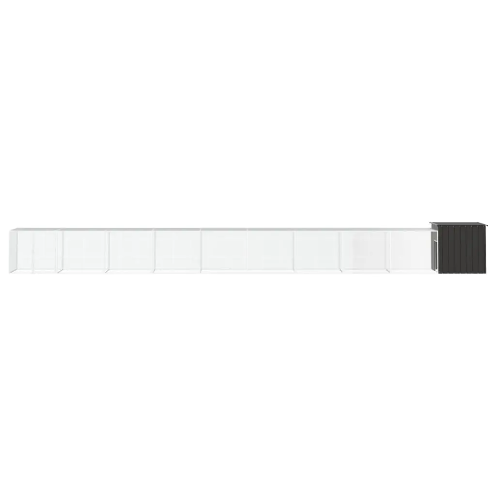 vidaXL Extra Large Steel Chicken Cage - Anthracite - Image 3
