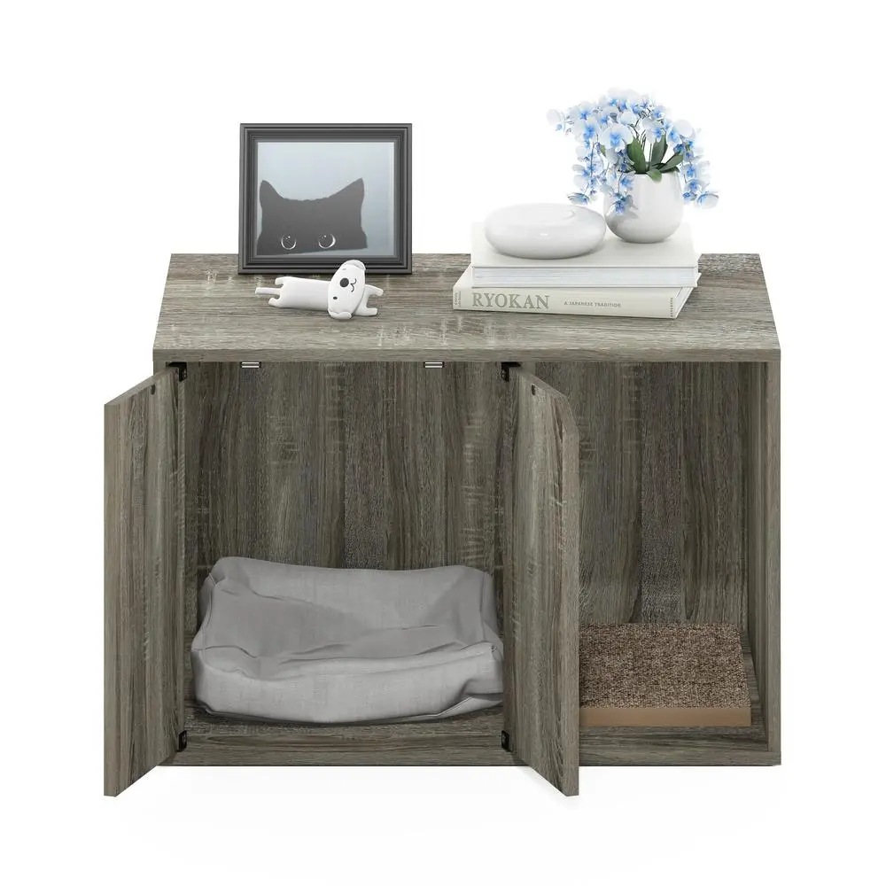 Small Litter Box Enclosure - French Oak Grey - Image 5
