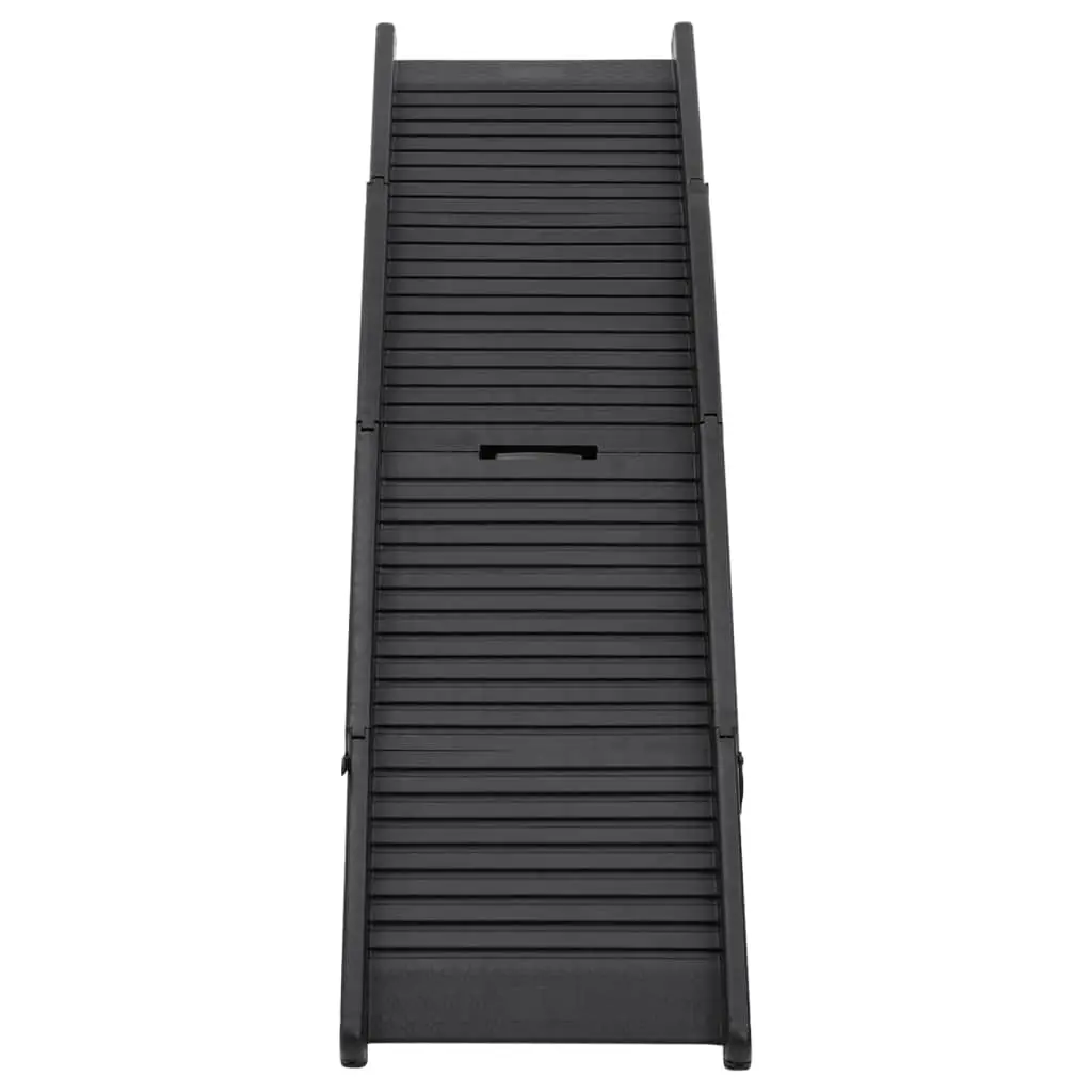 vidaXL Plastic Folding Dog Ramp - Black - Image 3