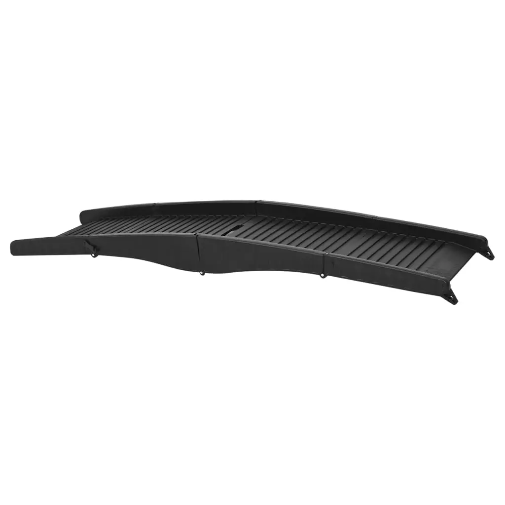 vidaXL Plastic Folding Dog Ramp - Black - Image 4