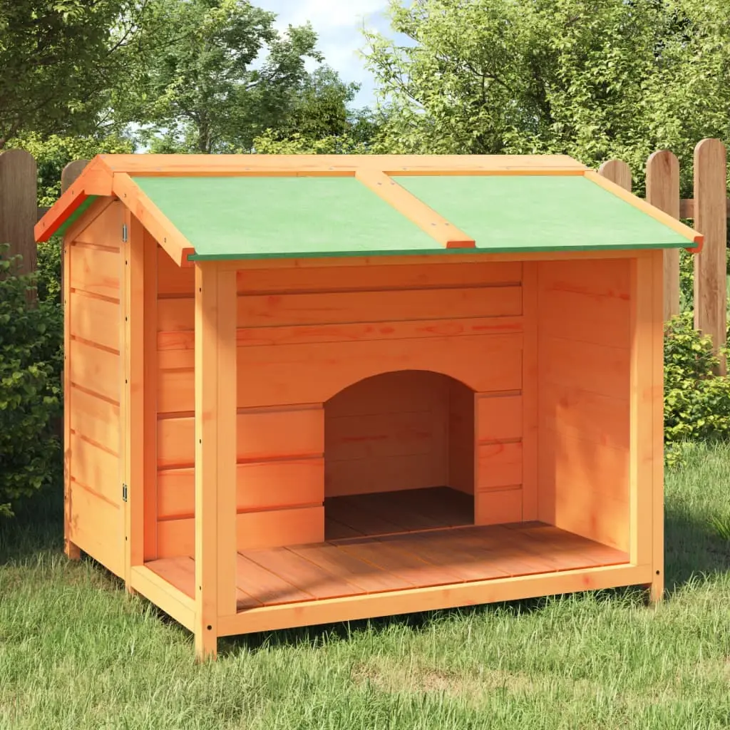 vidaXL Dog House Solid Wood Pine - Brown