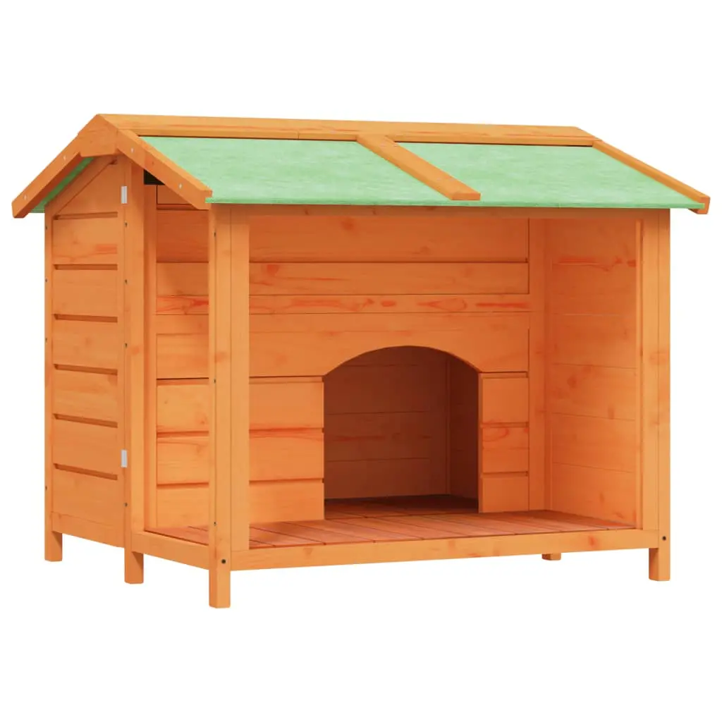 vidaXL Dog House Solid Wood Pine - Brown - Image 2