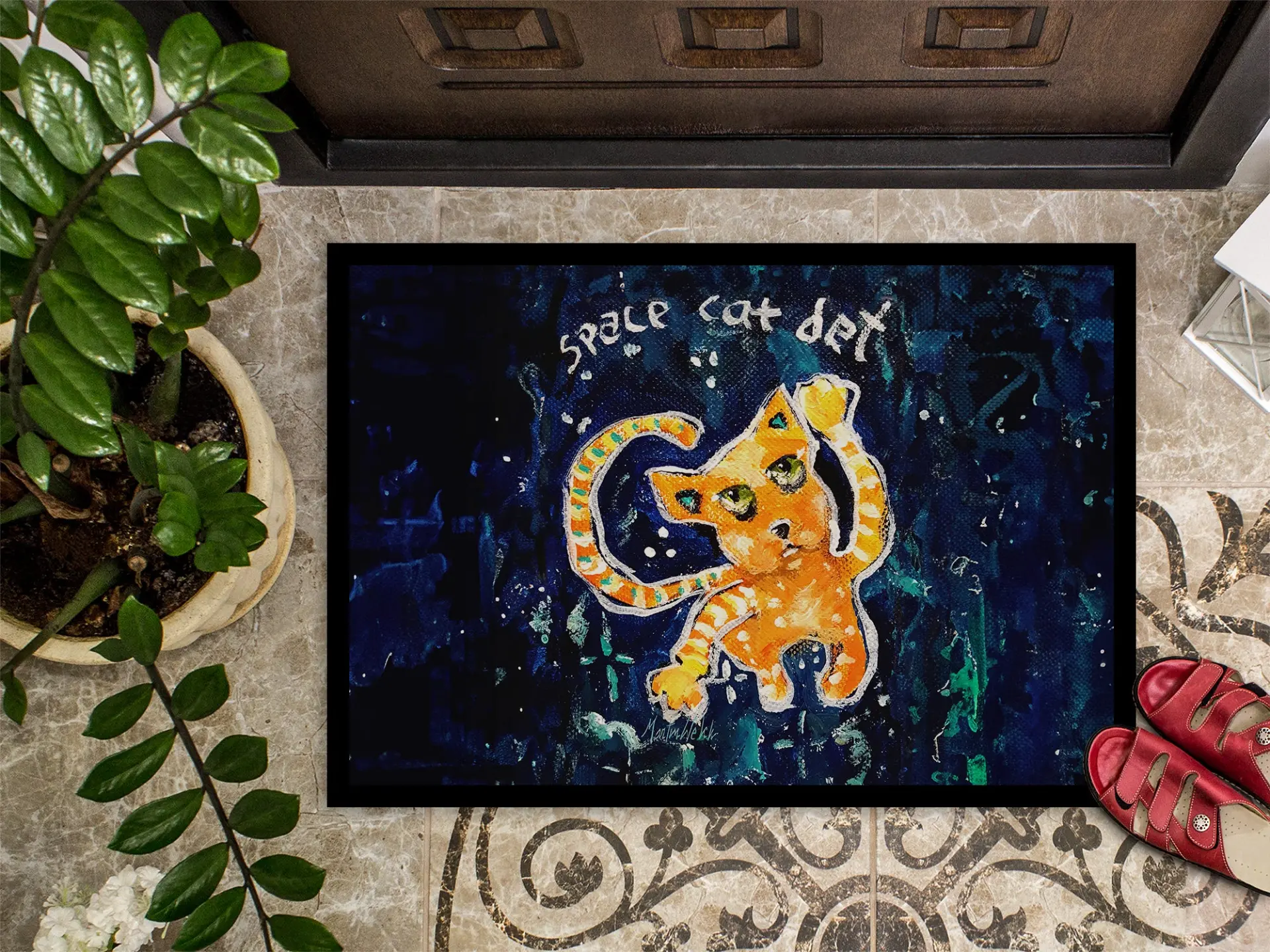 Space "Cat Det" Doormat - Image 3