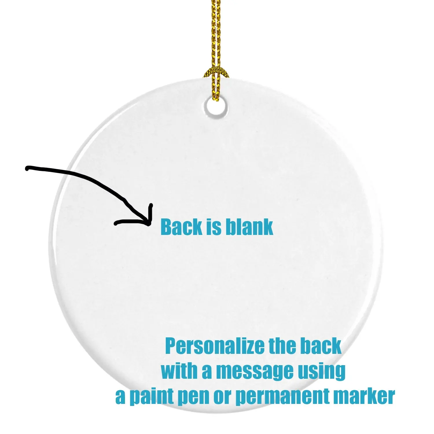Poodle Cat Christmas Ceramic Ornament - Tuxedo - Image 3