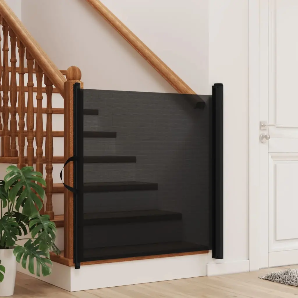 Retractable Pet Gate - Black 32.5"x49.2" - Image 3