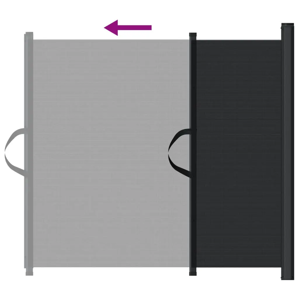 Retractable Pet Gate - Black 32.5"x49.2" - Image 5