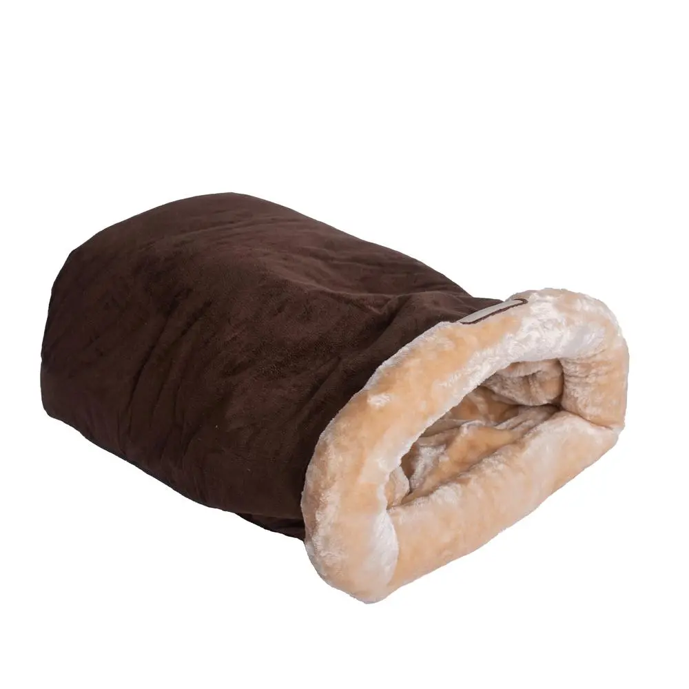 Burrito Style Cat Bed - Mocha - Image 9