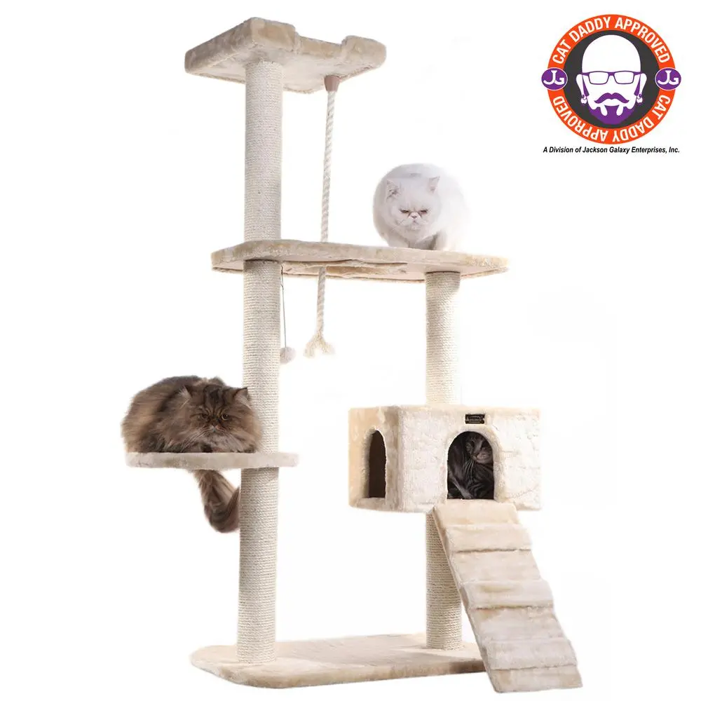 Natural Sisal Real Wood 58" Cat Tree - Image 6