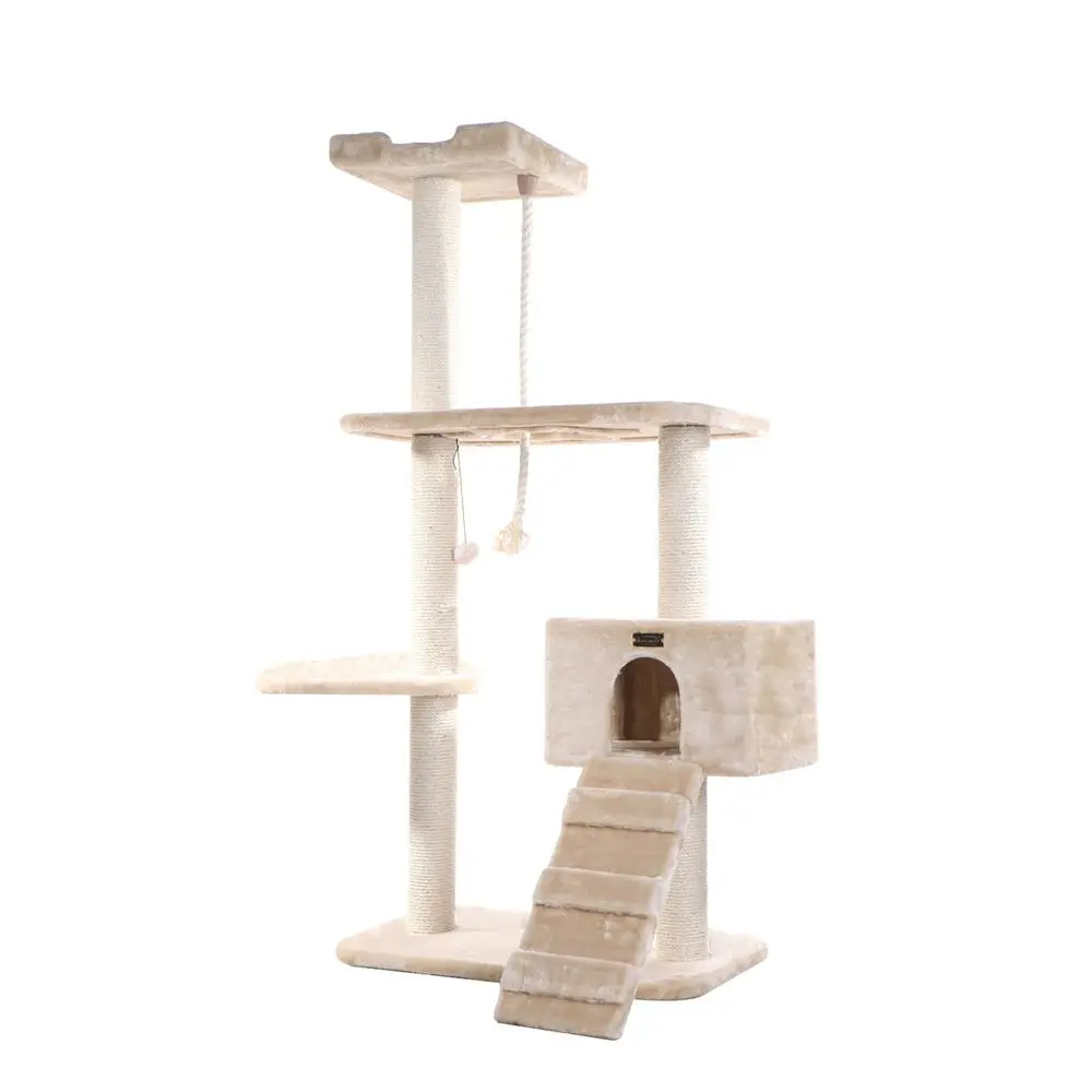 Natural Sisal Real Wood 58" Cat Tree - Image 7