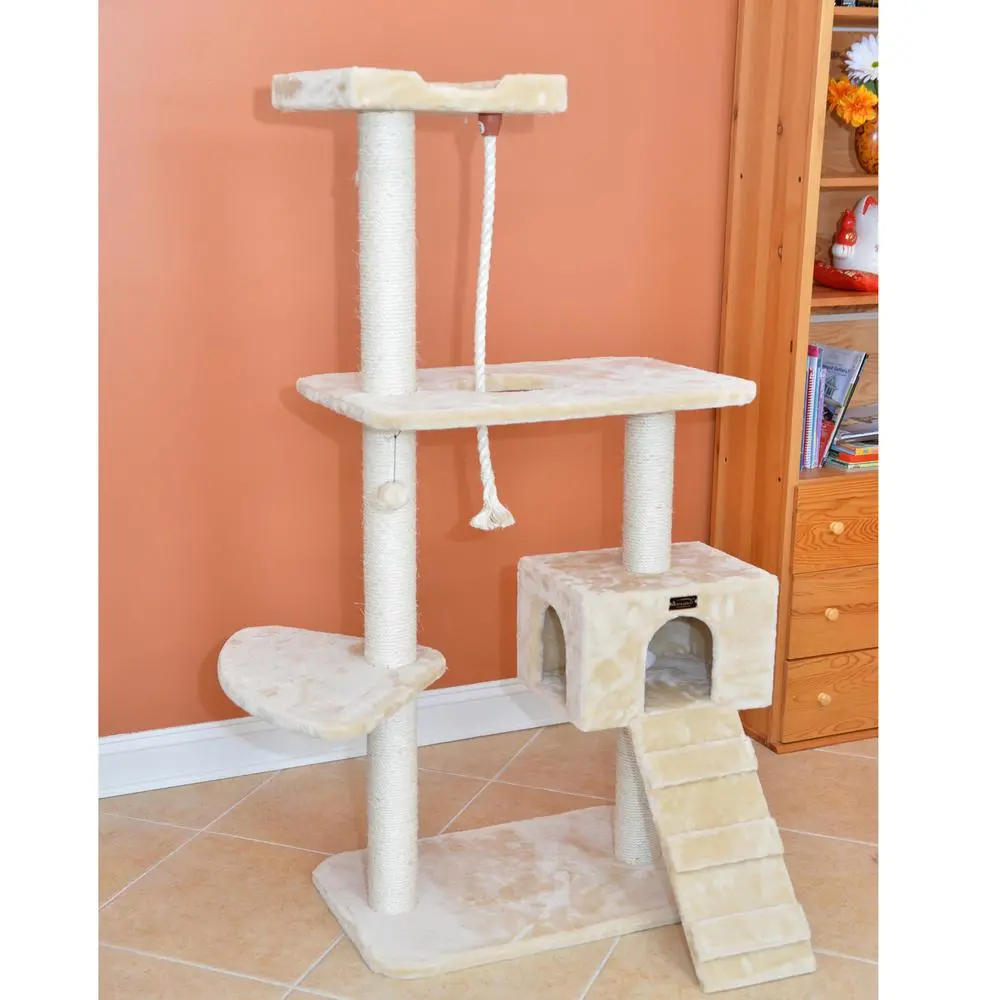 Natural Sisal Real Wood 58" Cat Tree - Image 8