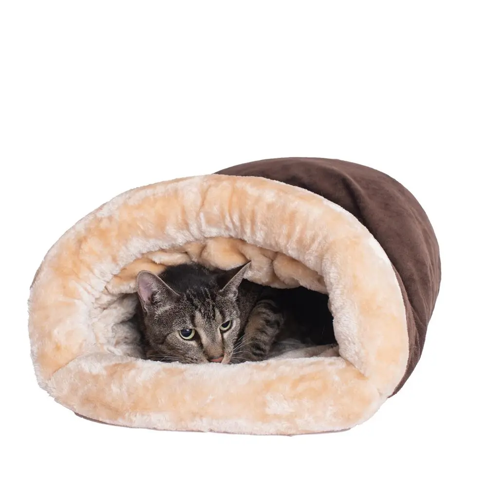 Burrito Style Cat Bed - Mocha - Image 11